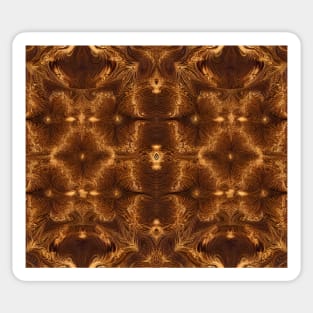 Dark Brown Aesthetic Abstract Fractal Pattern - Animal Fur Texture Sticker